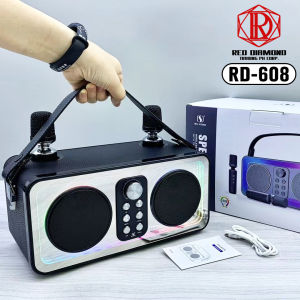RD-608 Portable Bluetooth speaker with mic fit for outdoor Family party with 3D stereo and colorful LED dance lights YS226