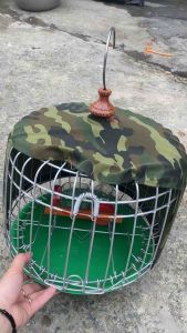 Lồng nuôi chim cu gáy nhôm bọc vải rằn ri cao cấp size 32