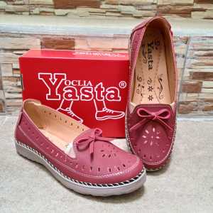 Promo 8.8 Sepatu Casual Slip On Wanita Aulia 08 Marun Oclia Yasta Olshop