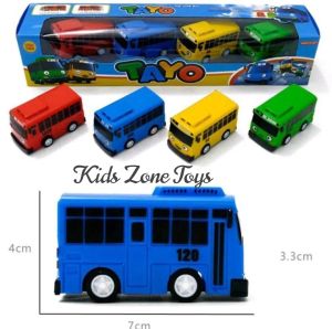 Mainan Anak Mobil Tayo The Little Bus PullBack 1 Set Isi 4Pcs Kendaran