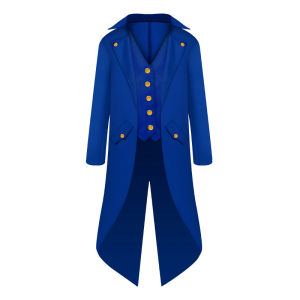 wish New European and American Medieval Retro Mid-Length Punk Tailcoat Childrens Performance Costume in Stock