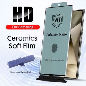 Ultra Thin One Click Install Full Cover Glue Privacy Matte Ceramic Tempered Glass for Samsung Galaxy S25 Ultra S24 Ultra S23 + S22 Plus S21 S20 S10 S9 S8 Note 20 Plus 10 5G 9 8 Anti Peeping Screen Protector Fingerprint Resistance Film