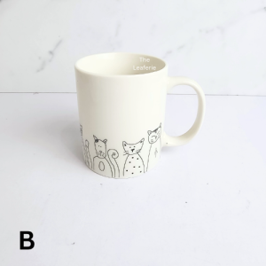 The Leaferie Olivier Mug (Series 5) Coffee Ceramic cup. Cat theme kitchenware mugs