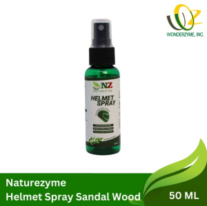 NATUREZYME Helmet Spray Sandal Wood Deodorize Odor Eliminator Disinfectant Odor Removal & Deodorizer Antibacterial (50 ml)