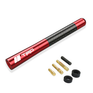 【COD+Ship From Manila】Car Antenna 12cm Carbon Fiber For TRD Car Roof Short Antenna Modification Radio Aerial AM FM Antena Signal Receiver Car Aerial Car Antenna Toppers Aluminum Car Decoration with Screw Bolt Car Styling Car Exterior Accessorie