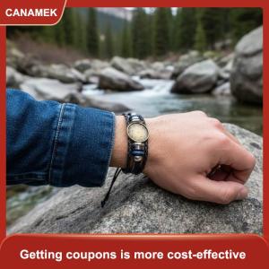 【CANAMEK】 Da Vòng Đeo Tay Bangle Trống 20Mm Cabochon Bezel Cơ Sở DIY Thành Phần Cho Phụ Nữ