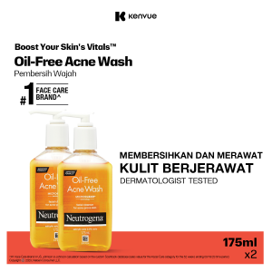 [Paket isi 2] Neutrogena Oil-Free Acne Wash 175ml