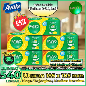 Tisu Paseo 540 Sheet (5 PACK) – 3 Ply Solusi Hemat Premium Super Lembut