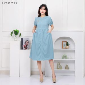 MEYDI Dress outfit simple lengan pendek elegan bahan Bublel spandek premium dress kekinian (30)