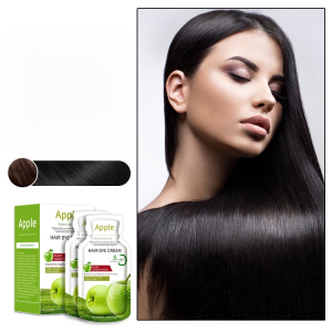 Apple Hair Dye Gray Coverage Colorant Natural Hair Dye Cream Ammonia-Free Formula Salon Professional Gray Coverage Non-Staining Scalp Safe 30-Minute Application