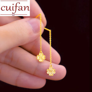 916 Gold Japanese and Korean Four Leaf Earring Set for Women Luck Love Earrings Small Fresh Clover Earring Female Gold 18k Pawnable Saudi Jewellery Fashion Gift Designer Tic Tac Piercing Earrings