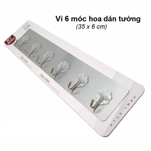 Thanh 6 Móc Dính Tường Chịu Lực Tốt– Móc Dán TườngMóc Treo Đồ Nhà TắmNhà BếpTủ Quần Áo G554-MTSC-6Hoa