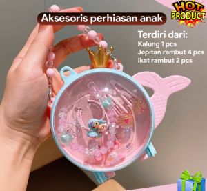 Aksesoris Perhiasan Anak Gift Box Set Kalung Ikat Rambut Hair Clip Motif Kartun Anak / Set Jepit Rambut Karakter Anak Perempuan (Cocok Untuk Kado Hadiah Souvenir)