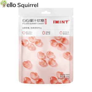 IMINT Fried Fruit Flavored Soft Candy Net Red Snacks Low Sugar Fat Childrens Juice Soft Candy 68g*2