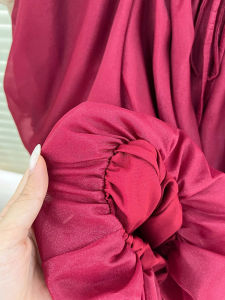 Nâu/ Đỏ/ Kem Mặc 2 kiểu Voan tơ Full lót Áo babydoll trễ vai cột dây nhiều kiểu form bí bo chun bồng bềnh dễ thương gợi cảm COIN TOP