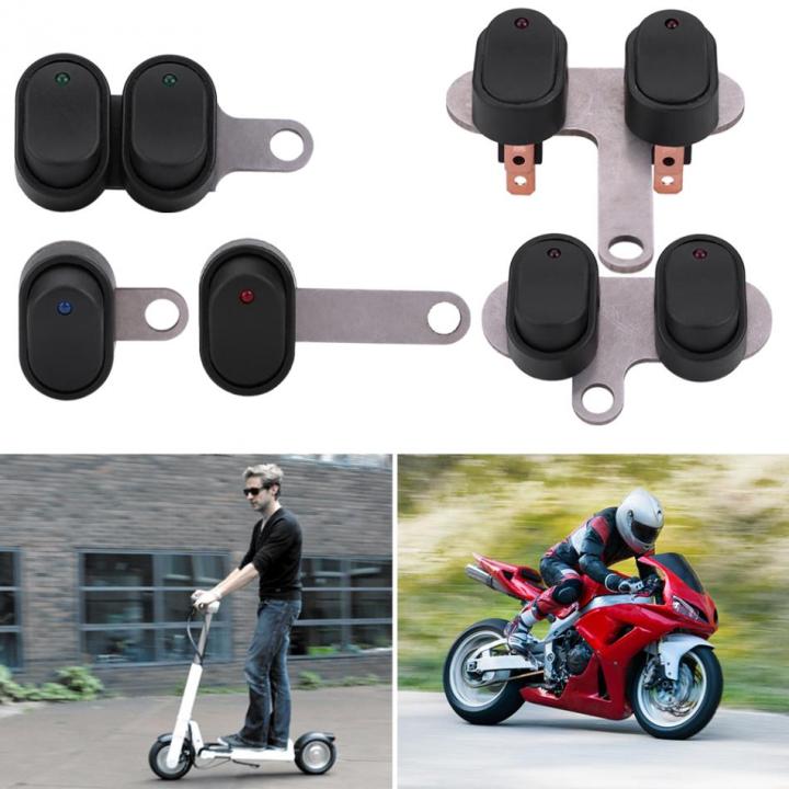 V Universal 12 Motorcycle Scooter LED Headlight Steering Light Headlight Adjustable Mount Waterproof On Off Switch with Indicator