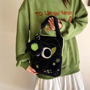 DIRKI Cute The Legend of Hei Handbag Anime Shoulder Pouch Soft Luo Xiaohei Laptop Bag Crossbody Bag PP Cotton Cartoon Plush Bag Women