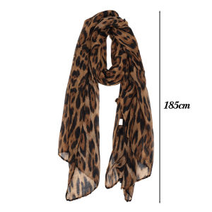 Retro Style Women Leopard Print Scarf - Soft Comfortable Polyester Warm Scarf Fashion Shawl Wraps