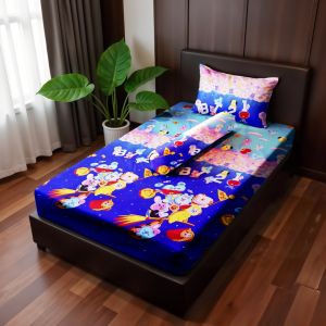Zhufumilost - Sprei Set New Anak Motif Karakter Ukuran  100x200cm Elegan Terbaru