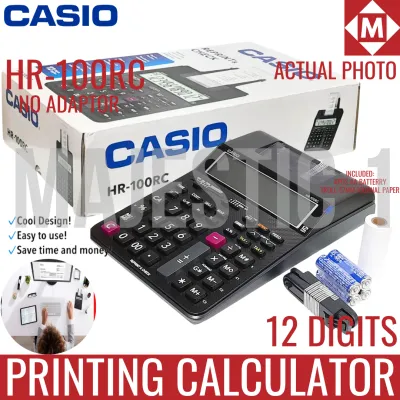 CASIO Adding Machine Printing Calculator HR-100RC 12 Digits (NO ADAPTOR)