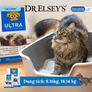 Cát Mỹ tự nhiên Dr.Elseys Scented Ultra không mùi cho mèo giúp kiểm soát mùi & 99.9% không bụi