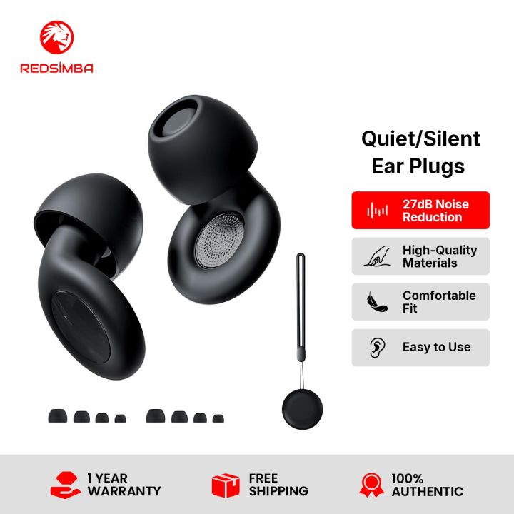 REDSIMBA Quiet/Silent/Sleep Earplugs/earbuds for Noise Reduction