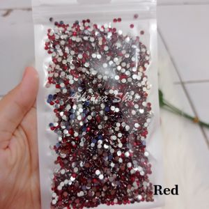 Rhinestone RED ukuran 3mm