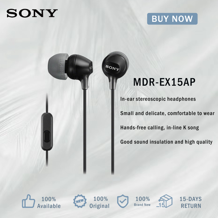 SONY MDR-EX15AP Earbuds In-ear Stereo Earphones