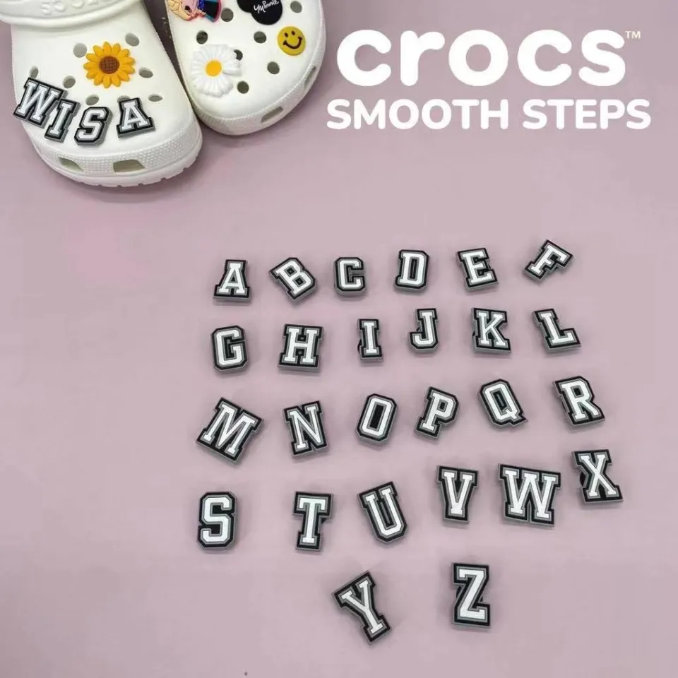 Kayangkaya Crocs Jibbitz Letters Crocs Pins Charms Alphabet And Number Lazada PH