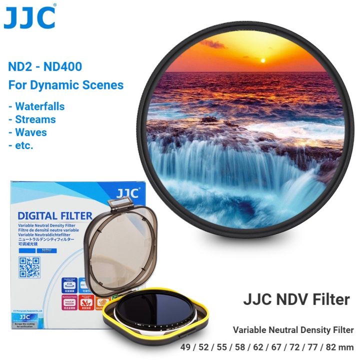 JJC ND Filter ND2-400 NDV Filter Variable Neutral Density Filter Ф
