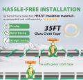 HEATIT Heat Tape for Water Freeze Protection Self-Regulating Heat Cable for Metal And Plastic Pipes Roof & Gutters De-Icing Heating Trace Tape Anti-Freeze Heater System 6ft Lighted Plug 35FT. 