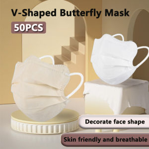 50PCS V-shaped Butterfly Mask Dustproof Antibacterial  Protect Against UV Rays Mask 3D Mask Homeware