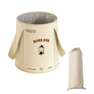 LZHDP MALL Hoạt hình Túi giặt chân có thể gập lại Di động Chống rò rỉ Bồn tắm chân gập được Cách nhiệt Dễ dàng mang theo Túi đựng Bồn tắm chân Cắm Trại Ngoài trời