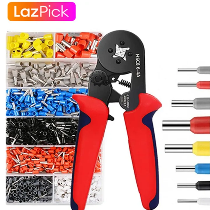 คีมย้ำคอร์ดเอ็นคีมจีบ สายไฟคีมกดจีบคีมยำหัว 1250 ชิ้น End Crimping ...