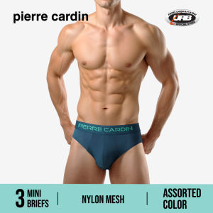 (3 Pieces) PIERRE CARDIN UNDERWEAR NYLON MICROFIBER MINI BRIEF- ASSORTED COLOUR PC2178-3M