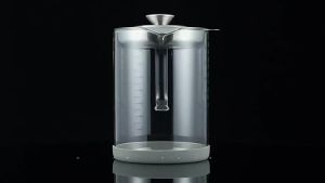 [SG]1.5L Transparent Glass Oil Filter Pot with Scale kitchen Oil Separator Storage Tank with Fine Mesh Strainer Grease