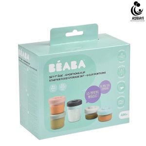Beaba STARTER Food Storage Set Clip Portions Wadah Penyimpanan Makanan Bayi MPASI