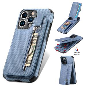 Zipper Cards Wallet Leather Phone Case For iPhone 16 Pro Max 15 14 Plus 13 12 Mini 11 X XS XR SE 2022 Purse Card Solt Cover