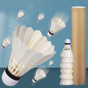 SAVVYSHELF Professional Badminton  White Goose Feather Durable Badminton Balls  Accessories Badminton Trainer Household