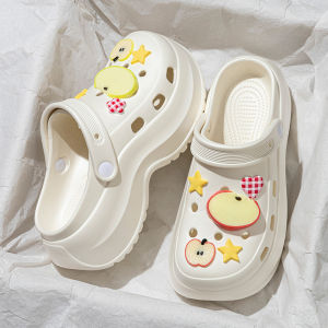 [Free Shipping] Star Apple Clogs Womens Sandals Womens Outdoor Flip-Flops Beach Shoes Home Slippers Womens Closed-Toe Slippers