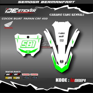 Stiker variasi papan dan spakbor depan CRF 450 simpel LA0684