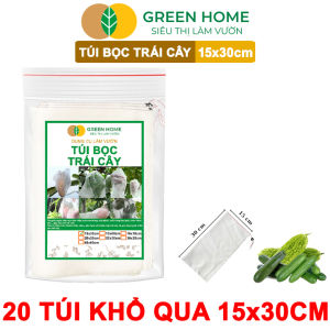 20 Túi Bọc Khổ Qua GreenHome 15x30cm Có Nút Cài Độ Bền 3-5 Năm Nhiều Kích thước