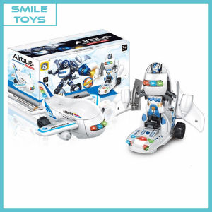 Smile - Mainan Anak Pesawat Robot Airbus Warrior 2IN1 Bump And Go - Mainan Pesawat Airbus Deformation Robot