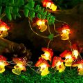 HUYAN Decorative 3D Mushroom Copper Wire Lights Simulation Mushroom Shap Fairy String Lamps Christmas Fairy String Lamps 2/3 Meters Mushroom String Lights Garden Party. 