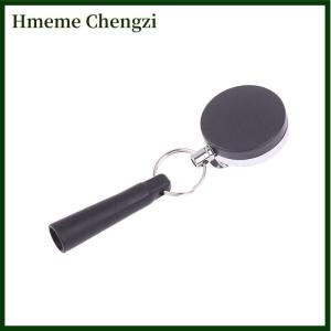 Hmeme Camping Heavy Duty Retractable Pen Cap Pull Keychain Holder Reel Carpenter Pencils Anti Lost Rope Key Ring Chain Belt Clip