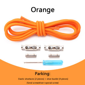 Round Shoelaces Metal Tip Elastic Shoe Lace No Tie Spring Lock Quick put on and take off Lazy Laces For Sneakers Accessories