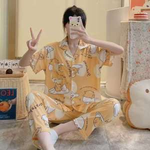 fashion58 Korean 2 in1 pajama terno for woman cotton sleepwear for adult night home dress set fashion pambahay women #03