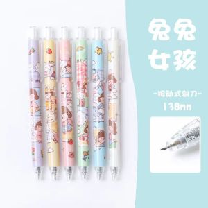 【Hàng có sẵn】dao cắt bút có thể thu vào hoạt hình dễ thương dao cắt giấy dán Washi dao cắt Album Bút khắc Dao Cắt nghệ thuật tiện ích