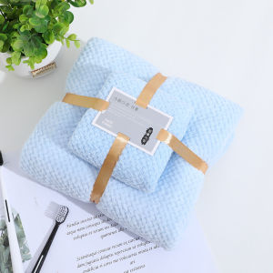 Soft Coral Velvet Towel Two Piece Bath Towel Set