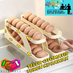 Klik-Beli Rak Telur 2 Tingkat Minimalis Rak Penyimpanan Kotak Telur Kulkas Eggs Storage Tray 15 Pcs